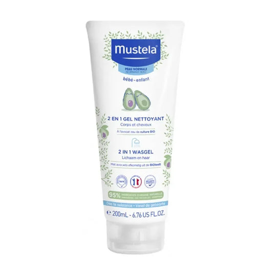 MUSTELA 2 EN 1 GEL NETTOYANT A L’AVOCAT 200ML