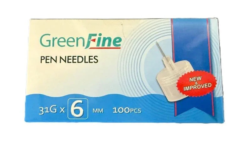 Aiguilles pour stylo Greenfine (Carefine) 31G 6 mm x 100