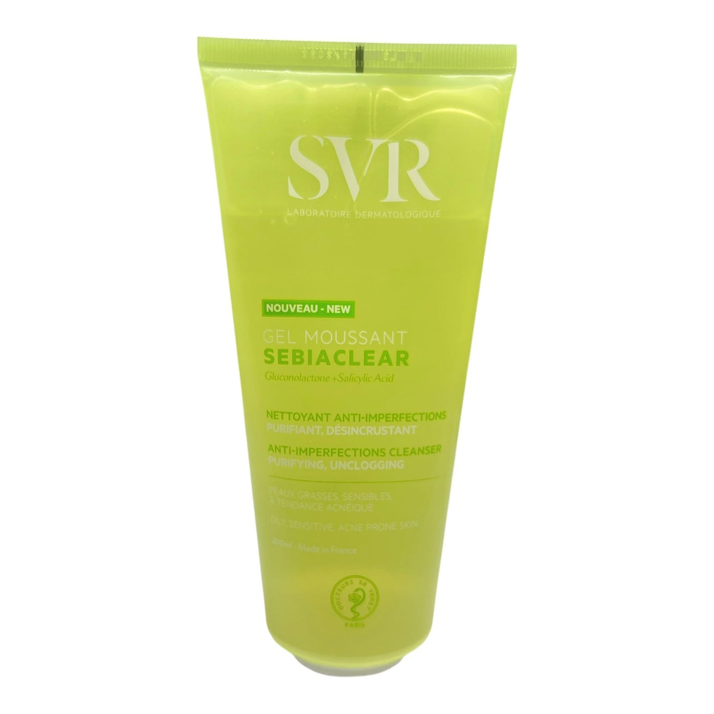 SVR SEBIACLEAR Gel Moussant Nettoyant Sans Savon Purifiant Désincrustant 200ml