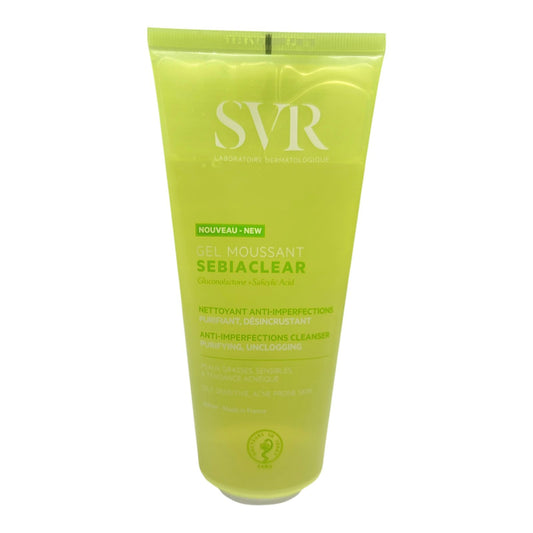 SVR SEBIACLEAR Gel Moussant Nettoyant Sans Savon Purifiant Désincrustant 200ml